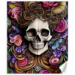 Skull Bones Canvas 8  X 10  by GardenOfOphir