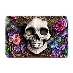 Skull Bones Small Doormat by GardenOfOphir