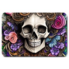 Skull Bones Large Doormat by GardenOfOphir