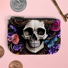 Skull Bones Mini Coin Purse by GardenOfOphir