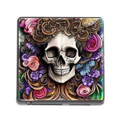 Skull Bones Memory Card Reader (square 5 Slot) by GardenOfOphir