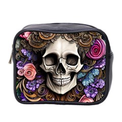 Skull Bones Mini Toiletries Bag (two Sides) by GardenOfOphir