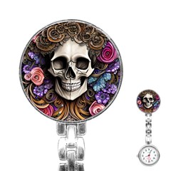 Skull Bones Stainless Steel Nurses Watch by GardenOfOphir