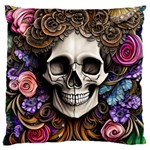 Skull Bones Standard Premium Plush Fleece Cushion Case (One Side) Front