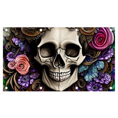 Skull Bones Banner And Sign 7  X 4  by GardenOfOphir