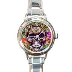 Bone Cute Round Italian Charm Watch by GardenOfOphir