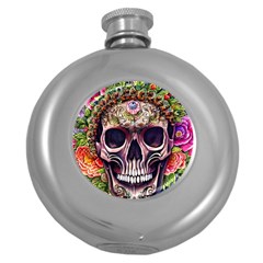 Bone Cute Round Hip Flask (5 Oz) by GardenOfOphir