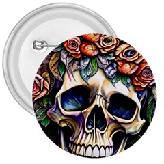 Skull Dead 3  Buttons by GardenOfOphir