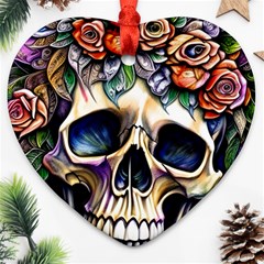 Skull Dead Ornament (heart)