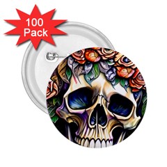 Skull Dead 2 25  Buttons (100 Pack)  by GardenOfOphir