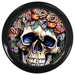 Skull Dead Wall Clock (black) by GardenOfOphir