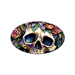 Skull Dead Sticker (oval) by GardenOfOphir