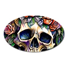 Skull Dead Oval Magnet by GardenOfOphir