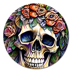 Skull Dead Magnet 5  (round) by GardenOfOphir