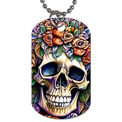 Skull Dead Dog Tag (two Sides) by GardenOfOphir