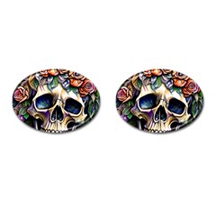 Skull Dead Cufflinks (oval) by GardenOfOphir