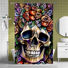 Skull Dead Shower Curtain 48  X 72  (small)  by GardenOfOphir