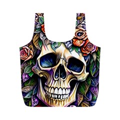 Skull Dead Full Print Recycle Bag (m) by GardenOfOphir