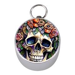 Skull Dead Mini Silver Compasses by GardenOfOphir