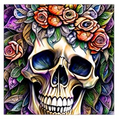 Skull Dead Square Satin Scarf (36  X 36 ) by GardenOfOphir