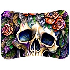 Skull Dead Velour Seat Head Rest Cushion by GardenOfOphir