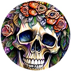 Skull Dead Wooden Puzzle Round by GardenOfOphir