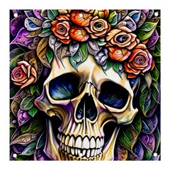 Skull Dead Banner And Sign 3  X 3  by GardenOfOphir