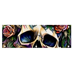 Skull Dead Banner And Sign 6  X 2  by GardenOfOphir