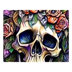 Skull Dead Premium Plush Fleece Blanket (large) by GardenOfOphir