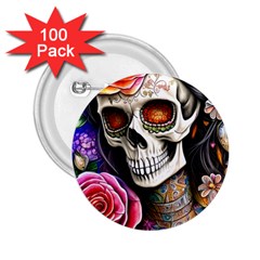 Sugar Skull 2 25  Buttons (100 Pack)  by GardenOfOphir