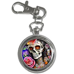 Sugar Skull Key Chain Watches by GardenOfOphir