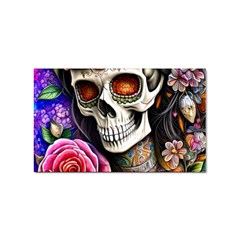 Sugar Skull Sticker (rectangular) by GardenOfOphir