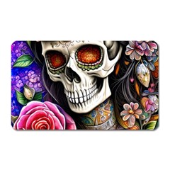 Sugar Skull Magnet (rectangular) by GardenOfOphir