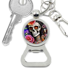 Sugar Skull Bottle Opener Key Chain by GardenOfOphir