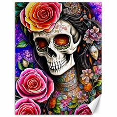 Sugar Skull Canvas 18  X 24  by GardenOfOphir