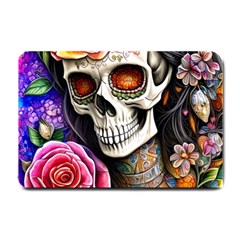 Sugar Skull Small Doormat by GardenOfOphir