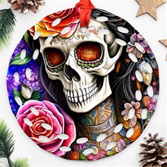 Sugar Skull Ornament (round Filigree)