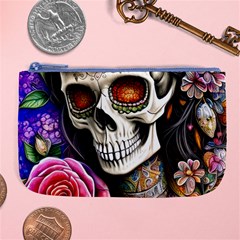 Sugar Skull Large Coin Purse by GardenOfOphir