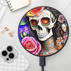 Sugar Skull Wireless Fast Charger(black) by GardenOfOphir