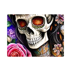 Sugar Skull Premium Plush Fleece Blanket (mini) by GardenOfOphir