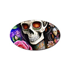 Sugar Skull Sticker Oval (10 Pack) by GardenOfOphir