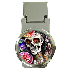 Sugar Skull Money Clip Watches by GardenOfOphir