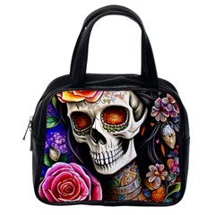 Sugar Skull Classic Handbag (one Side) by GardenOfOphir