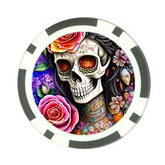 Sugar Skull Poker Chip Card Guard (10 Pack) by GardenOfOphir