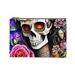 Sugar Skull Cosmetic Bag (large) by GardenOfOphir