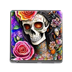 Sugar Skull Memory Card Reader (square 5 Slot) by GardenOfOphir