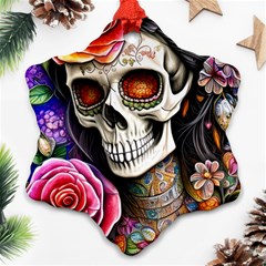 Sugar Skull Ornament (snowflake)