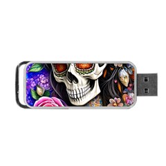 Sugar Skull Portable Usb Flash (one Side) by GardenOfOphir