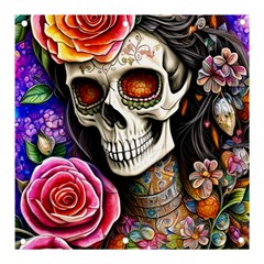 Sugar Skull Banner And Sign 3  X 3  by GardenOfOphir