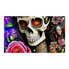 Sugar Skull Banner And Sign 5  X 3  by GardenOfOphir